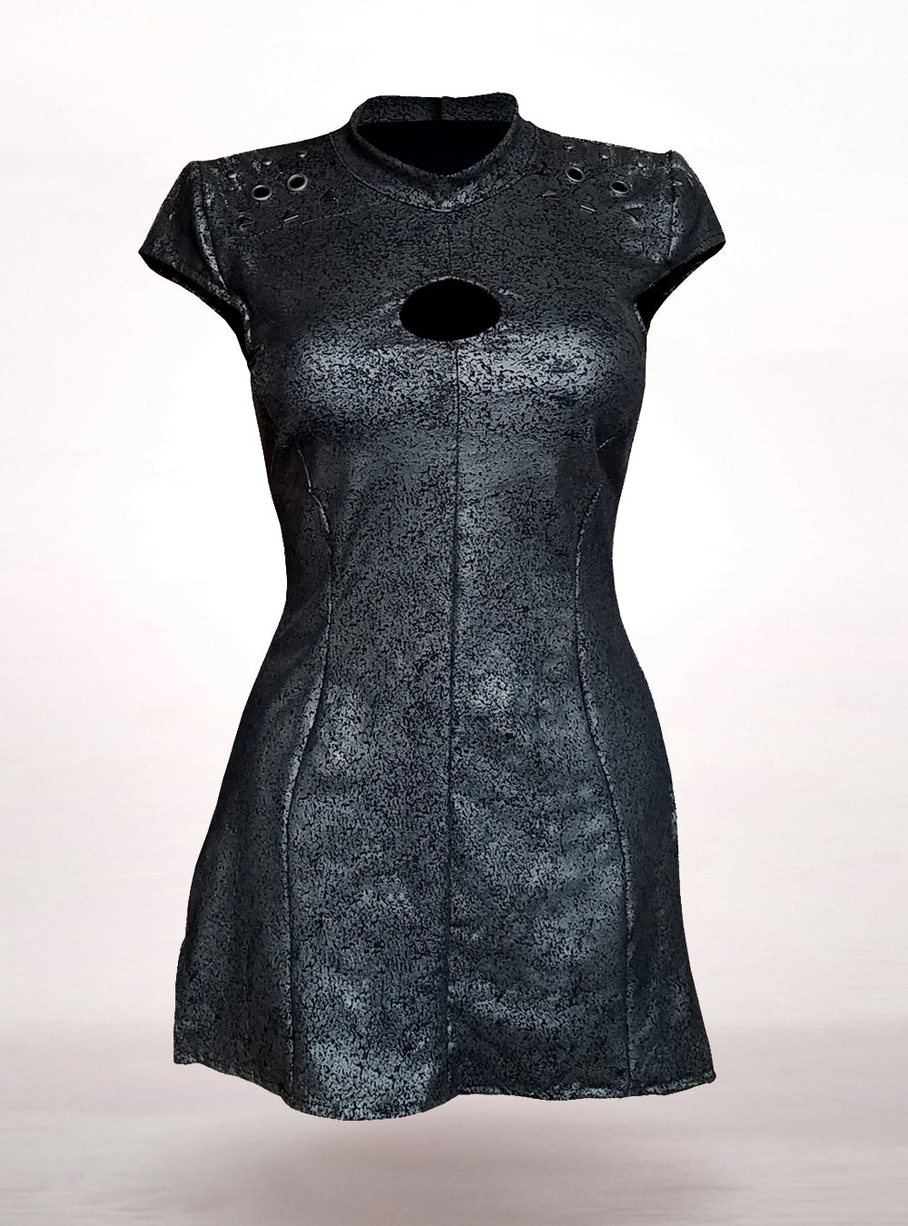 Gunmetal geisha long top in Schwarz