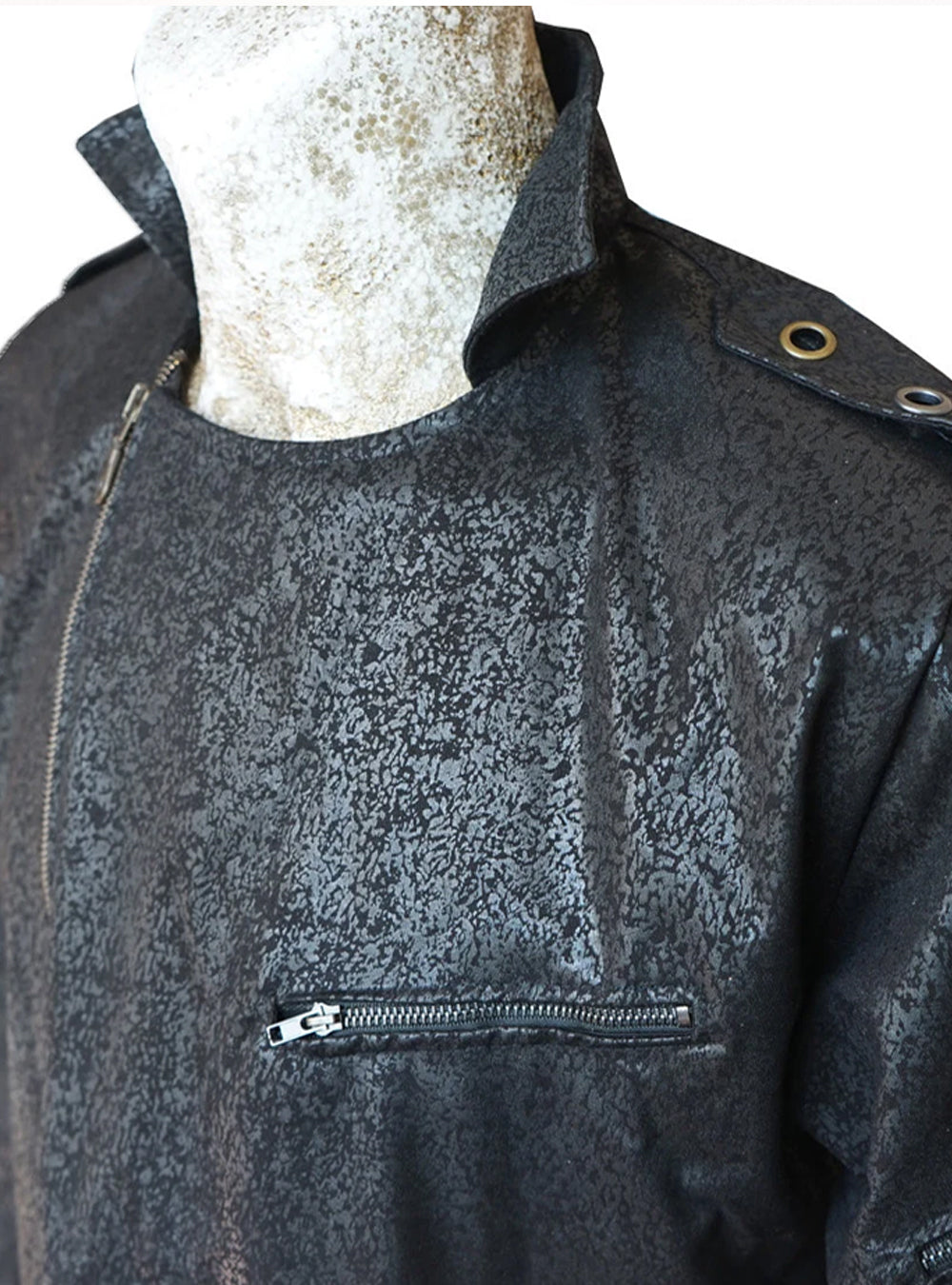 Mens Biker Jacket Black