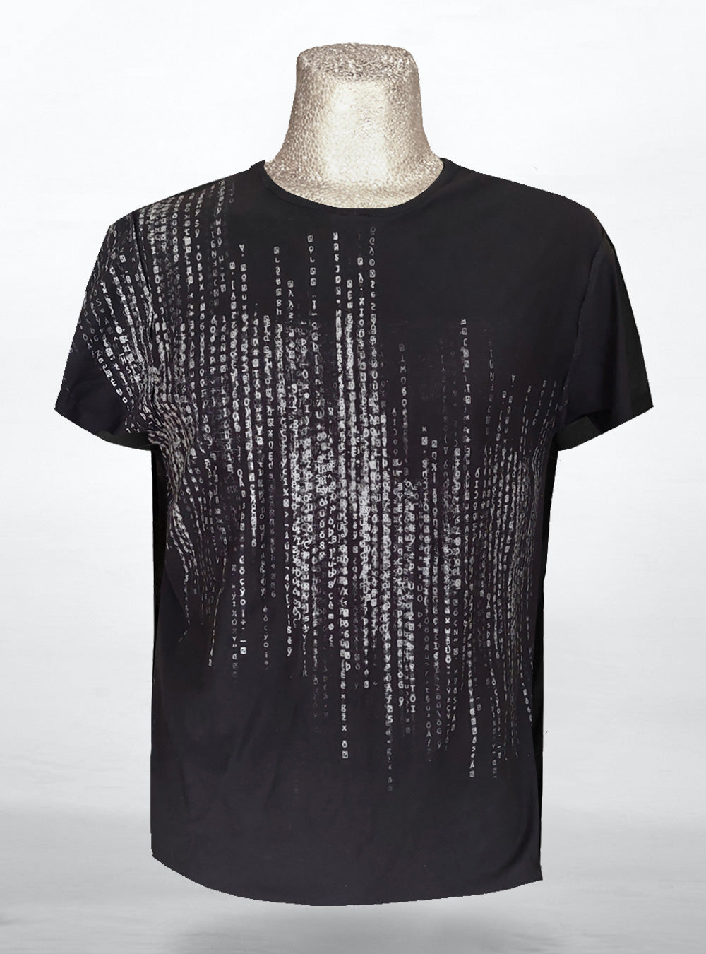 matrix-digital-rain-men-shirt-black-silver-cyberpunk-nerd | HybridPunkBerlin