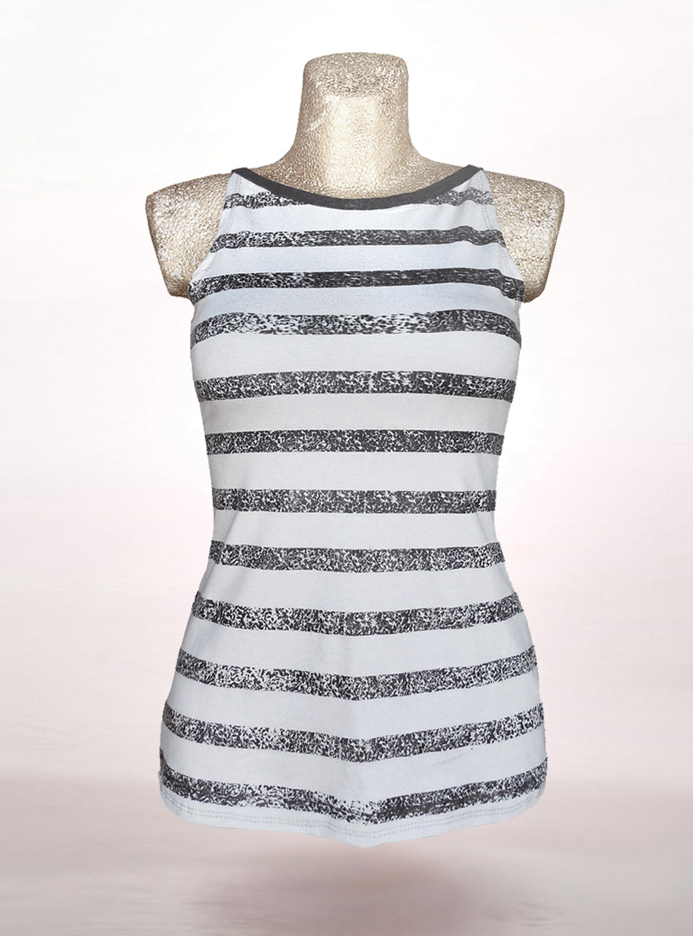 grey black stripes womens top hybridpunk berloin