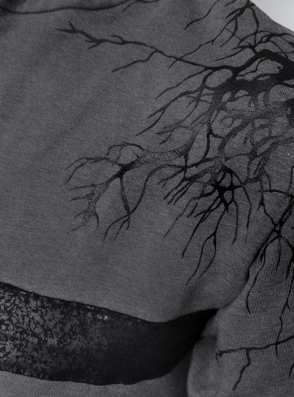 Wurzel-Print-Dark-Fashion-Sweat-Jacket-Summer-hood | HybridPunkBerlin