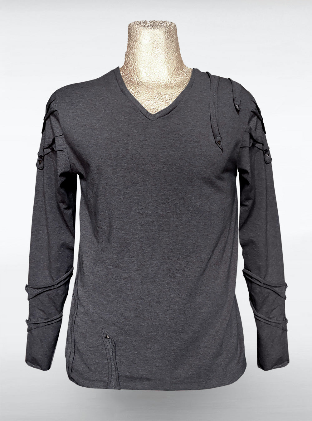 belen-longsleeve-dark-grey-men-cyberpunk-casual | HybridPunkBerlin