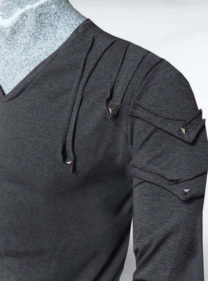 belen-longsleeve-rivets-anthracite-heather-grey-close | HybridPunkBerlin