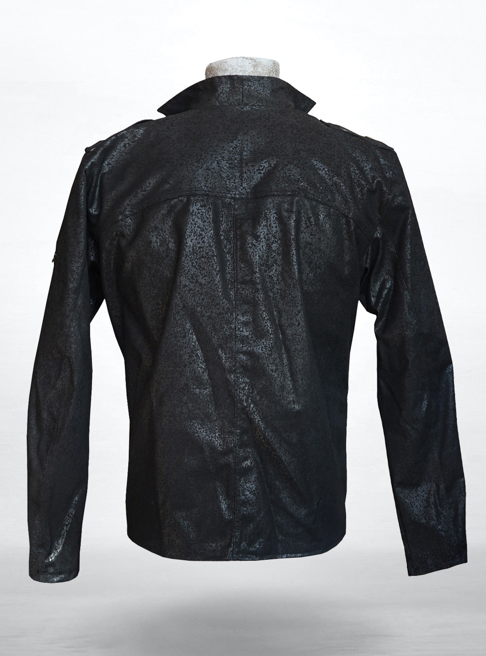 biker-jacket-black-vegan-leather-men-back | HybridPunkBerlin