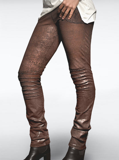 biker-leather-leggins-brown-stretchy-girls | HybridPunkBerlin