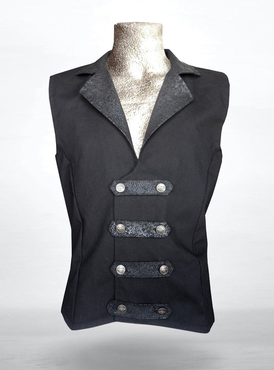 black-cyberpunk-vest-men | HybridPunkBerlin