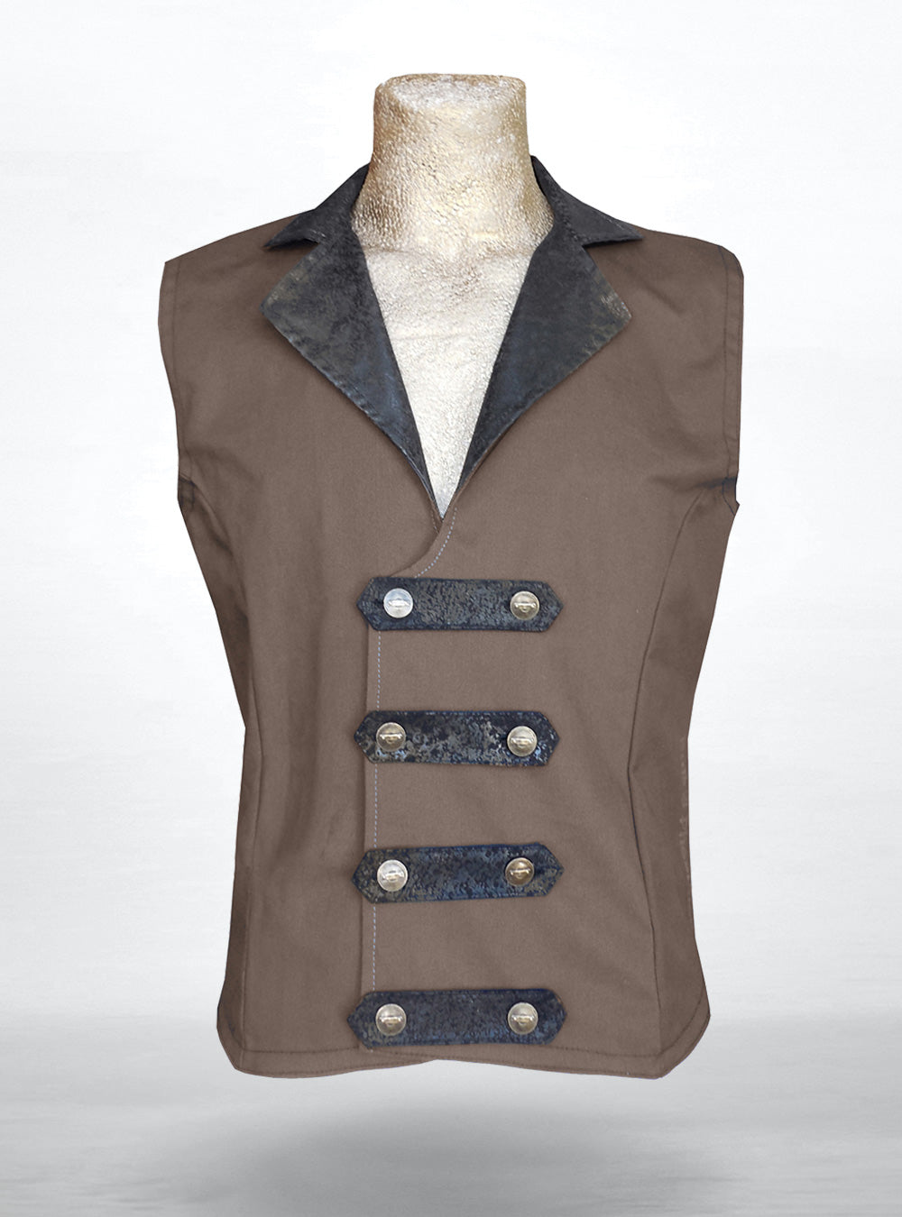 brown-vest-men-double-breast-steampunk | HybridPunkBerlin