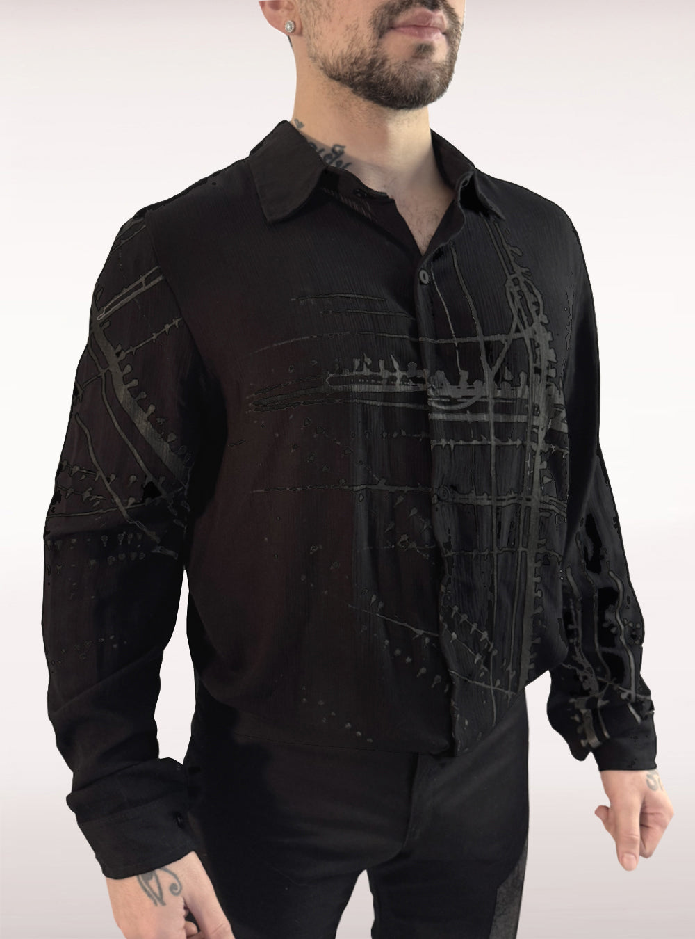 Cable Birds Viskose Shirt