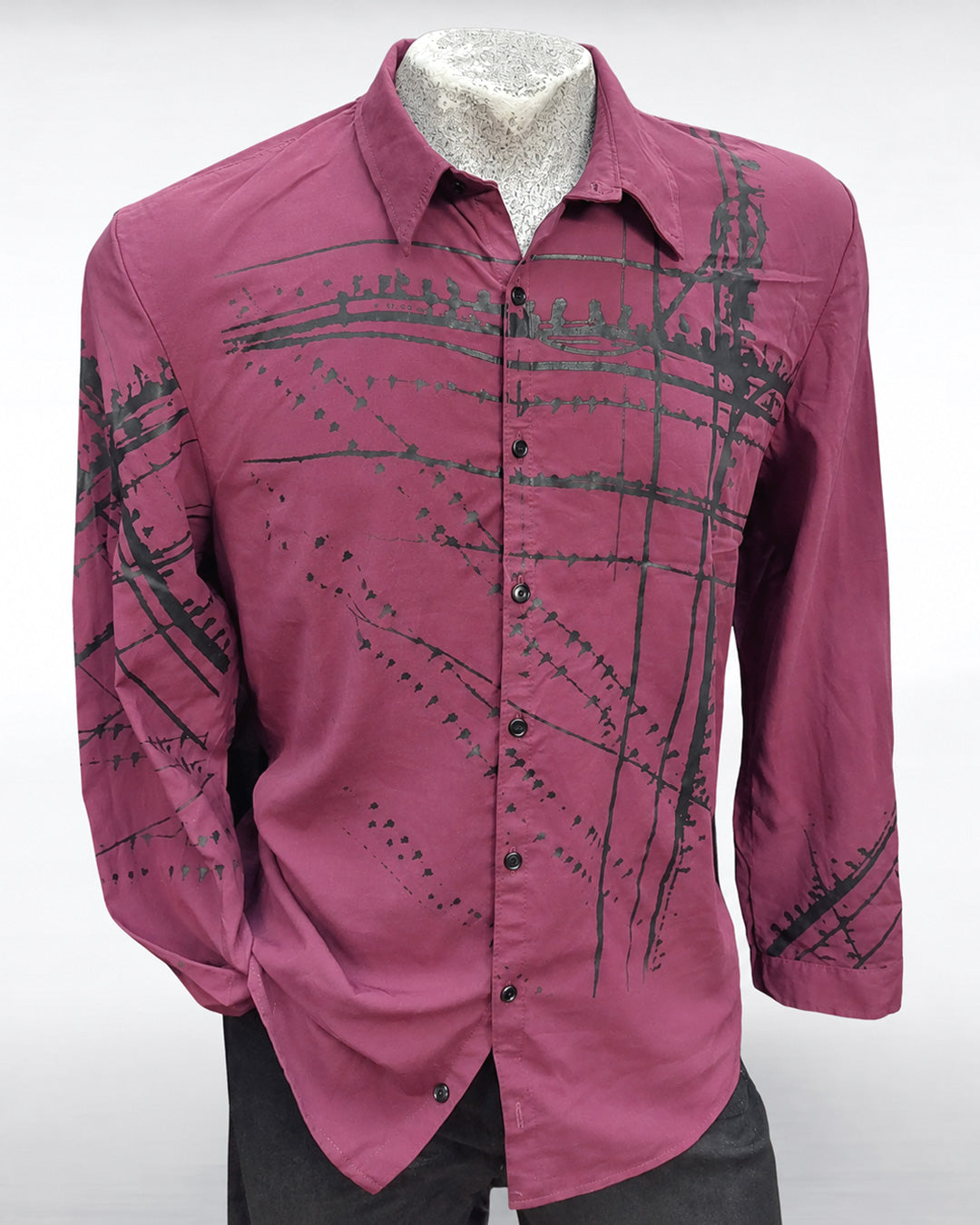 Cable Birds Viscose Shirt