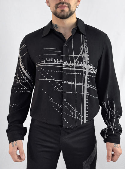 Cable Birds Viscose Shirt