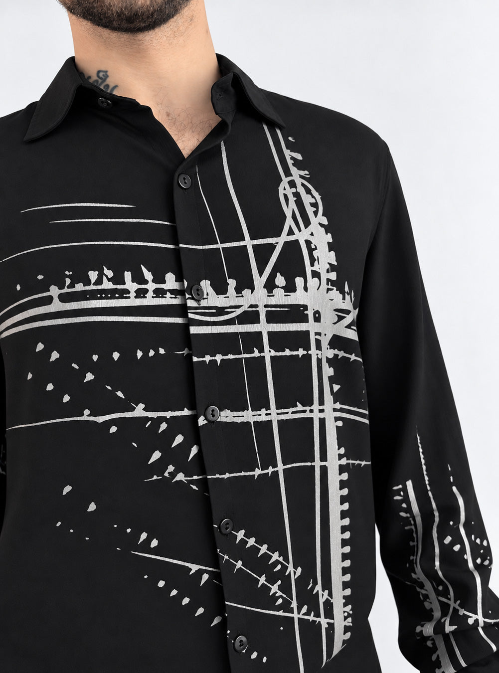 Cable Birds Viscose Shirt