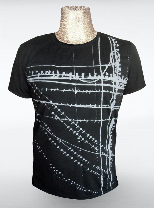 cable-birds-shirt-men-black-silver-front | HybridPunkBerlin