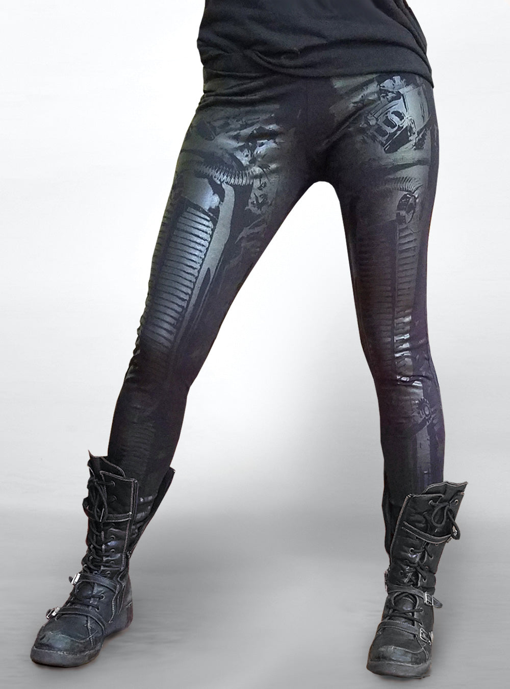 cool-cyberpunk-leggings-black-hpb | HybridPunkBerlin