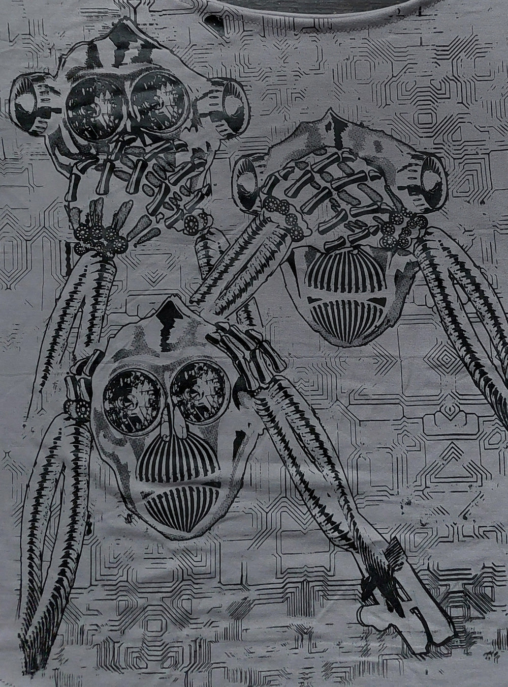 cyber-apes-grey-shirt-detail-print-close | HybridPunkBerlin