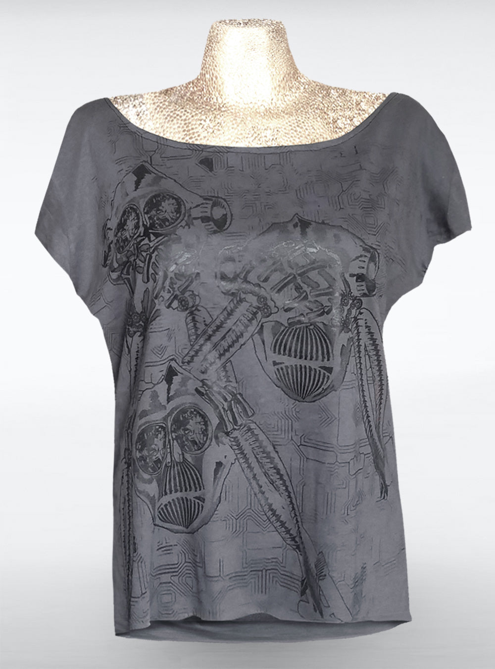 cyber-apes-shirt-girls-anthracite-cyberpunk | HybridPunkBerlin