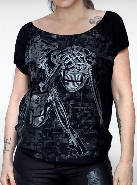 cyber-monkey-shirt-black-women-cyberpunk | HybridPunkBerlin