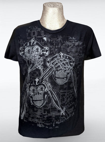 cyber-monkeys-shirt-men-silver-black-hpb | HybridPunkBerlin
