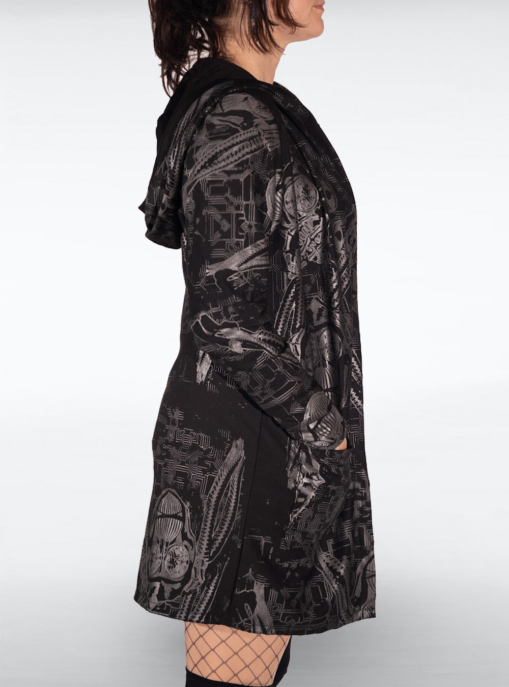 cyberpunk-hoodie-apes-silver-black | HybridPunkBerlin