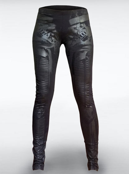 cyberpunk-leggings-pants-women-black | HybridPunkBerlin