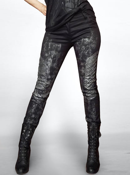 cyberpunk-pants-women-gunmetal-black-silver | HybridPunkBerlin