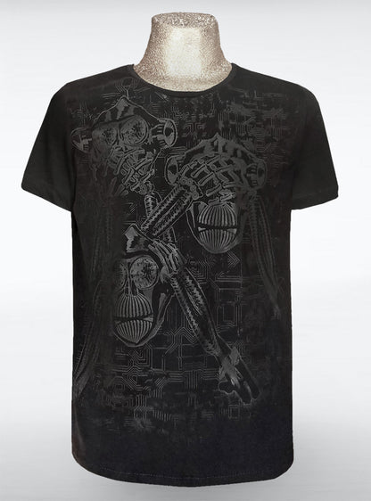 cyberpunk-t-shirt-men-black-on-black-print | HybridPunkBerlin