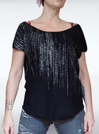 digital-rain-cyberpunk-shirt-wide-girls | HybridPunkBerlin