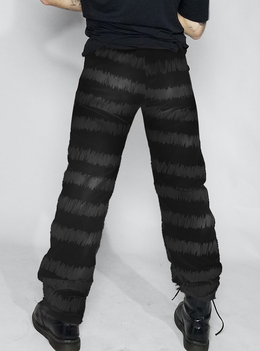 disti-pants-men-black-on-black-stripes | HybridPunkBerlin