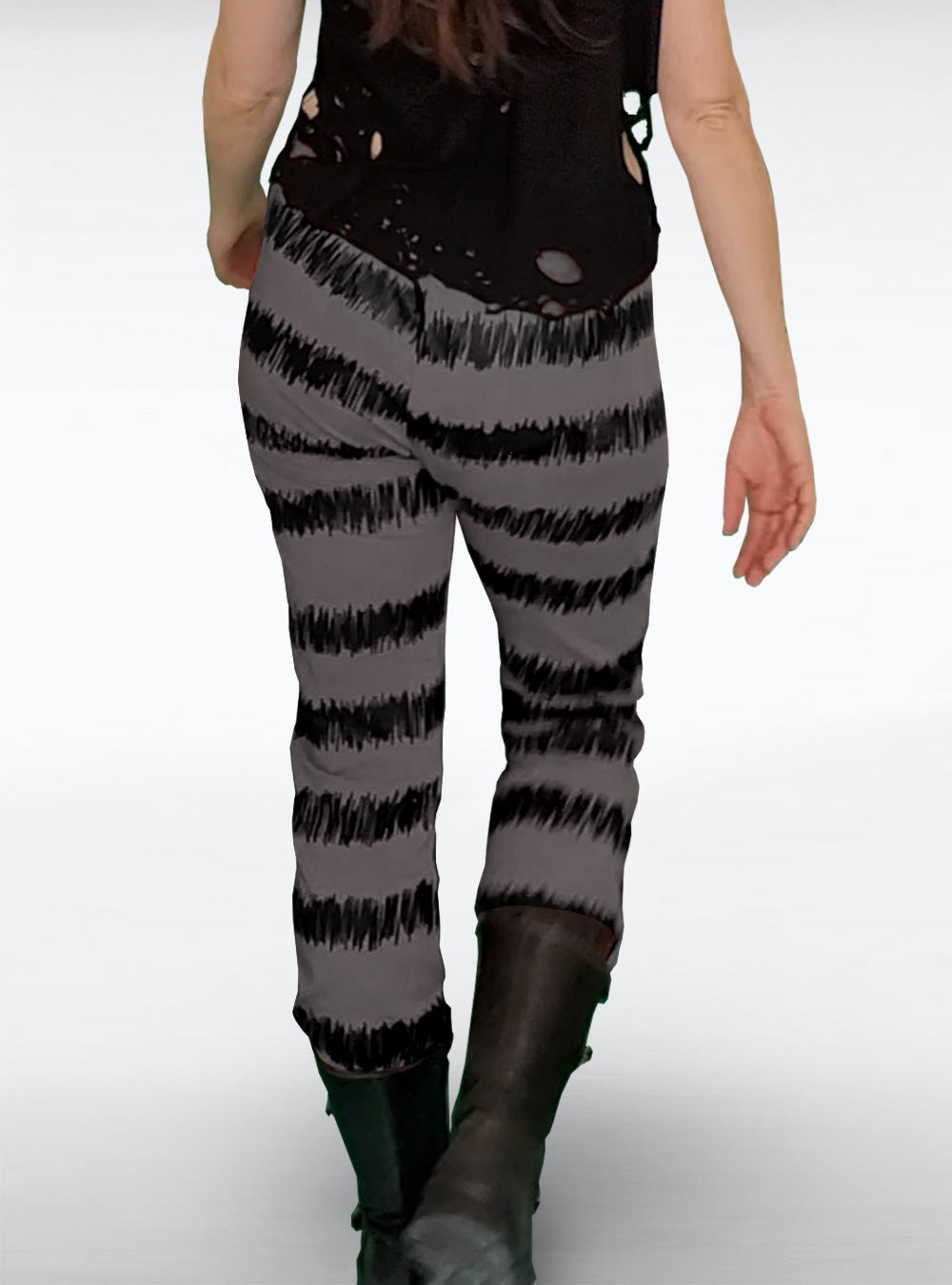 distra-pants-antracite-grey-black-stripes-back | HybridPunkBerlin