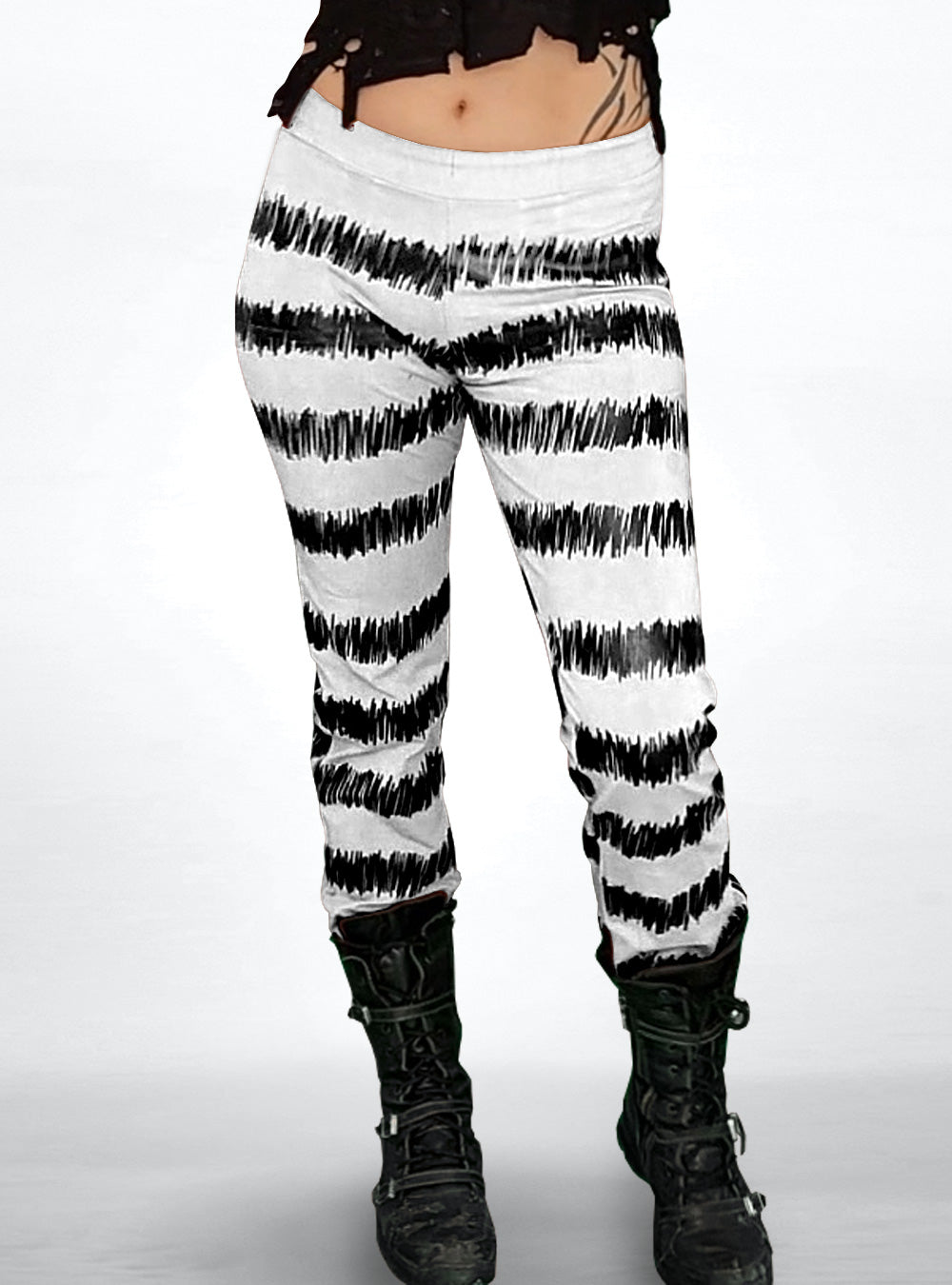 distra-sweat-pants-black-white-stripes-women | HybridPunkBerlin