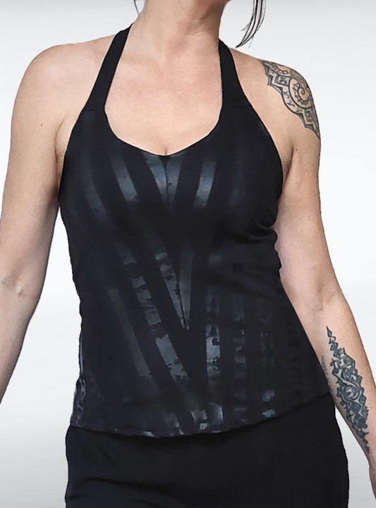 gitano-neckholder-black-stripes-gothic | HybridPunkBerlin