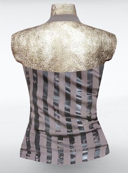 gitano-neckholder-taupe-back-stripes | HybridPunkBerlin