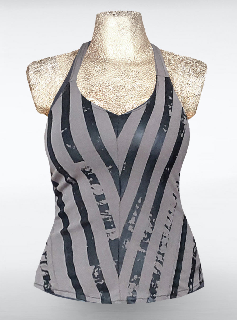 gitano-neckholder-taupe-steampunk-striped | HybridPunkBerlin