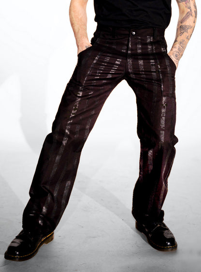 gitano-pants-black-on-black-stripes-men-elegant | HybridPunkBerlin