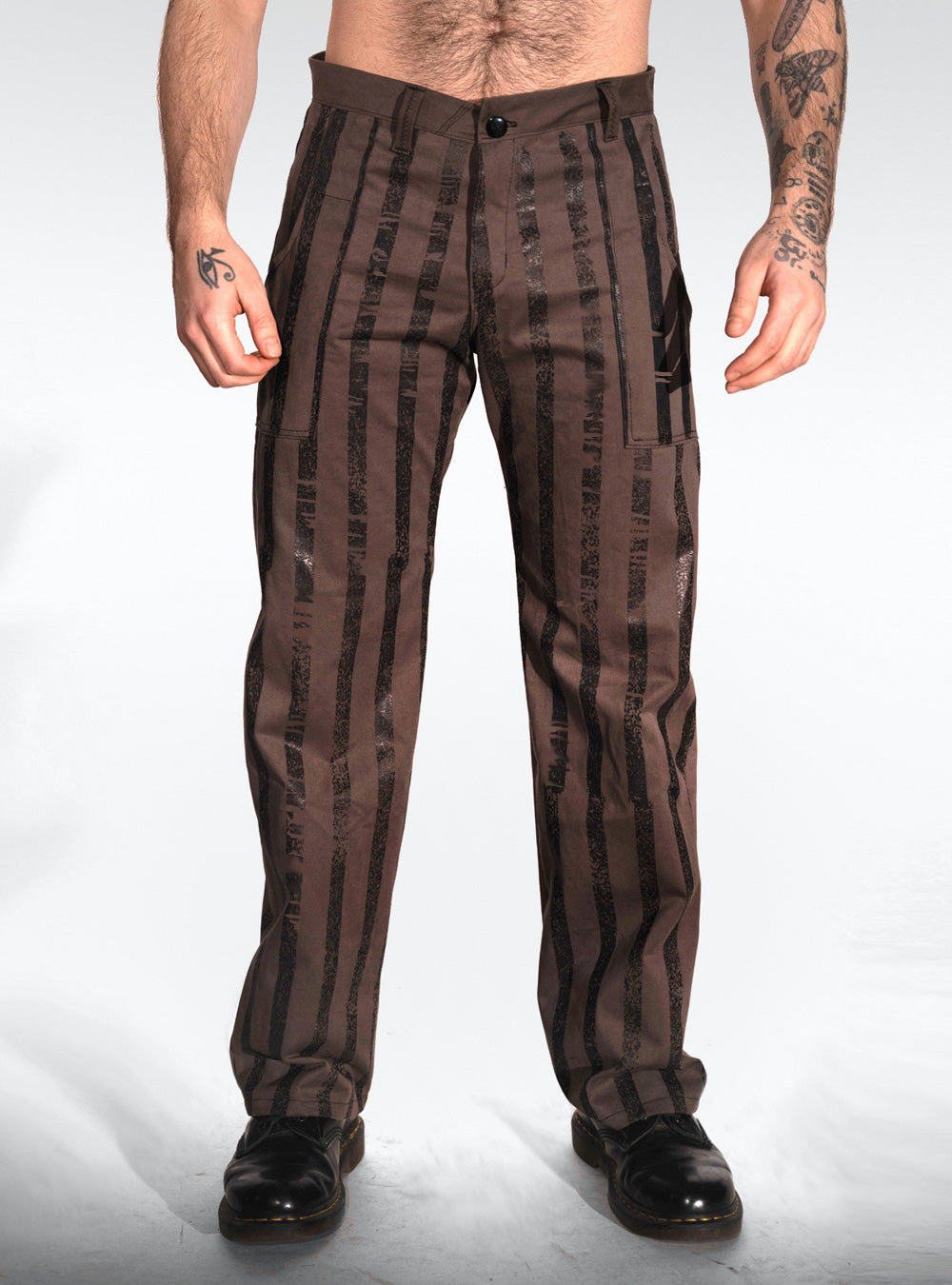 gitano-pants-brown-black-stripes-men-steampunk | HybridPunkBerlin