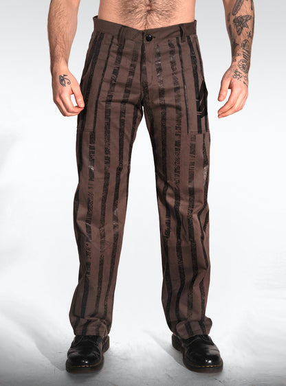 gitano-pants-brown-black-stripes-men-steampunk | HybridPunkBerlin