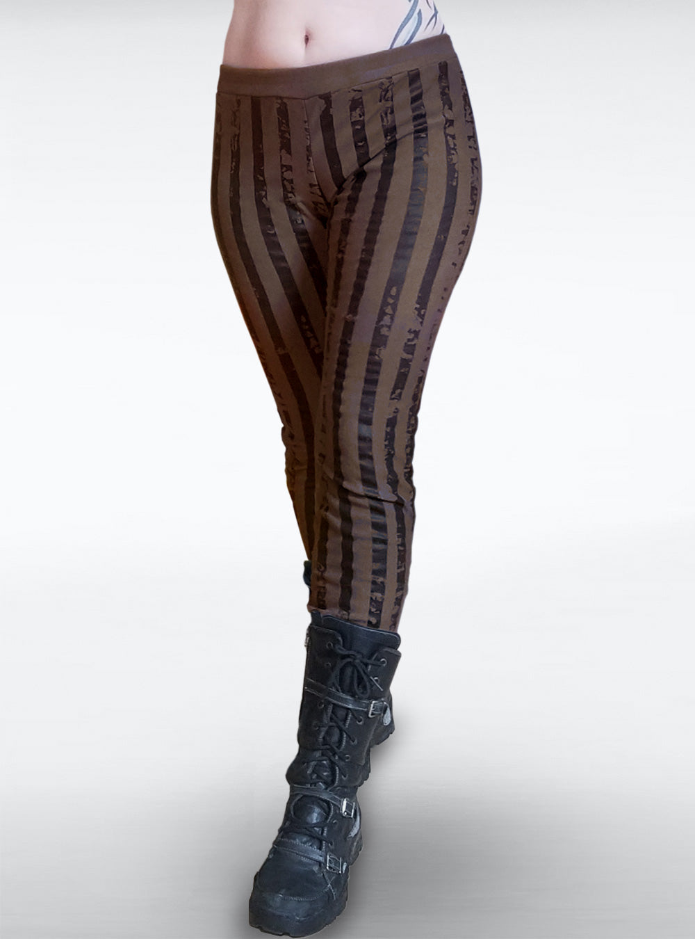 gitano-pants-girls-steampunk-stripes-brown | HybridPunkBerlin