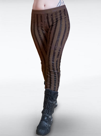 gitano-pants-girls-steampunk-stripes-brown | HybridPunkBerlin