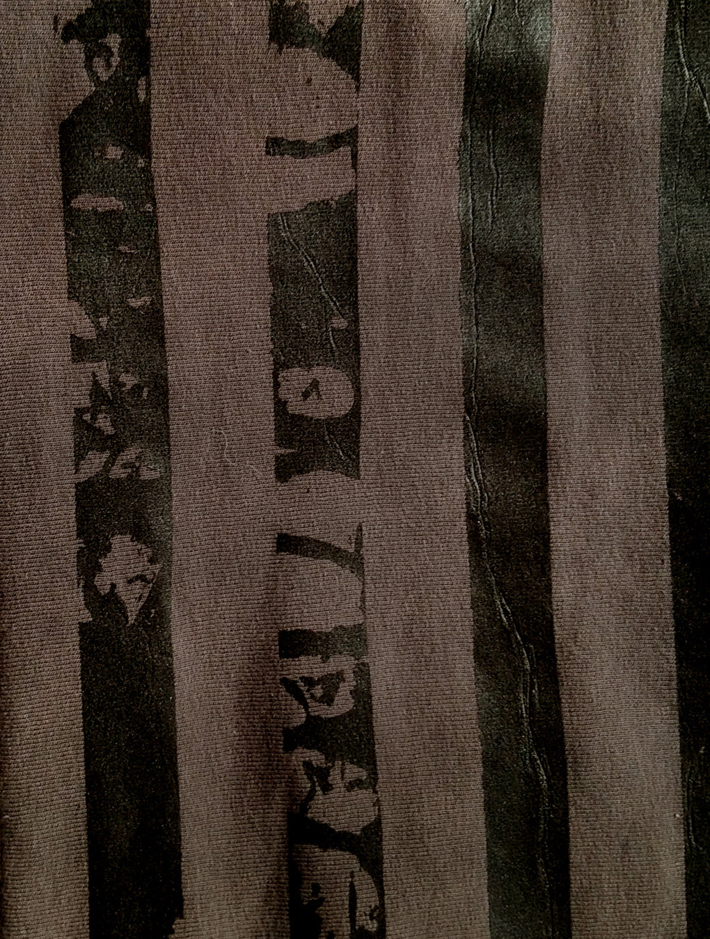 gitano-stripe-pants-brown-black-print-close | HybridPunkBerlin