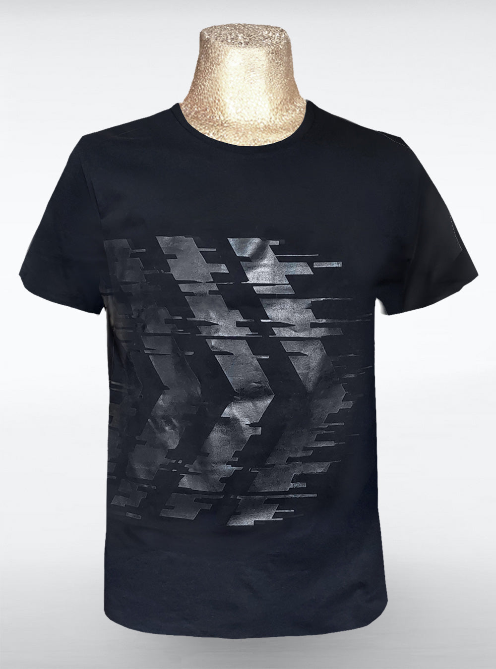 glitch-shirt-men-cyberpunk-black-on-black | HybridPunkBerlin