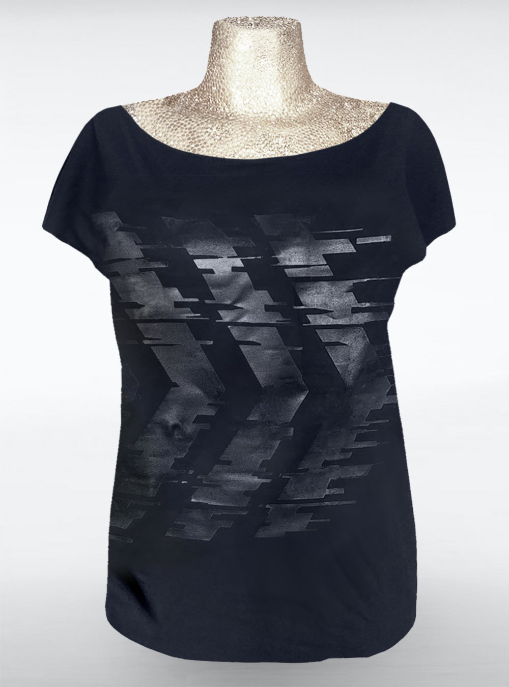 glitch-shirt-women-black-on-black-print | HybridPunkBerlin