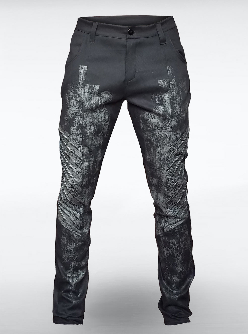 gunmetal-pants-black-silver-panels-men-cyberpunk | HybridPunkBerlin