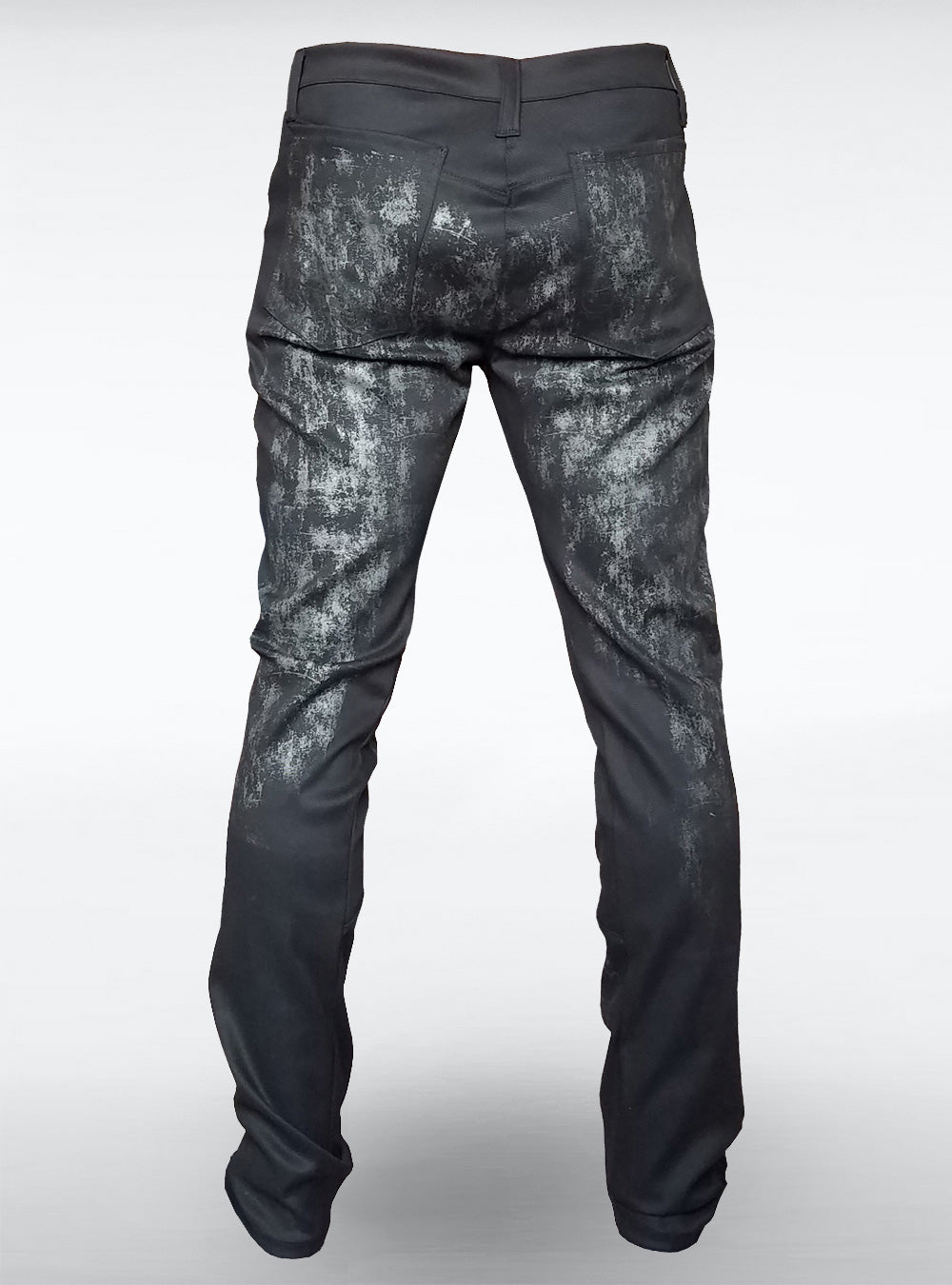 gunmetal-pants-cyberpunk-men-black-silver-back-view | HybridPunkBerlin