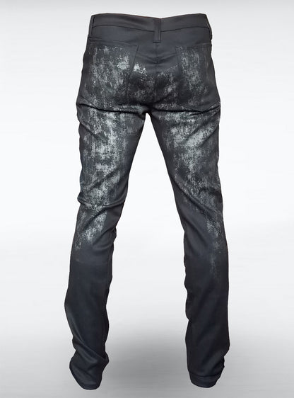gunmetal-pants-cyberpunk-men-black-silver-back-view | HybridPunkBerlin