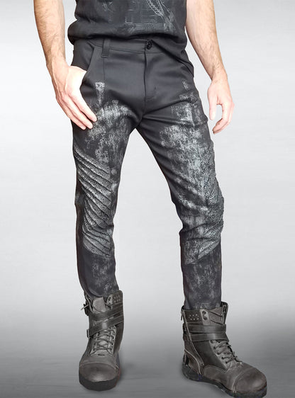 gunmetal-pants-cyberpunk-mens-futuristic-style-silver | HybridPunkBerlin