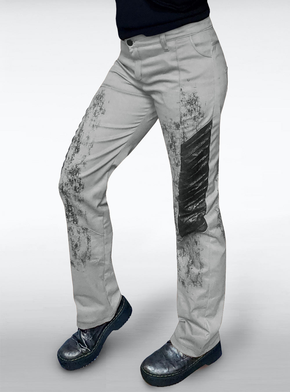 gunmetal-pants-light-grey-silver-women-cyberpunk | HybridPunkBerlin