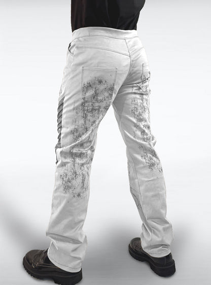 gunmetal-pants-men-white-silver-cyberpunk-back | HybridPunkBerlin