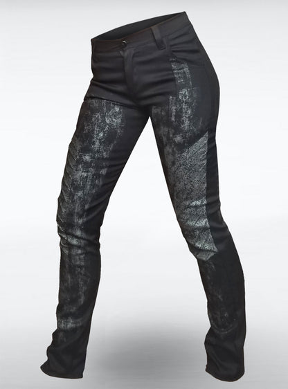 gunmetal-pants-women-black-skinny-cyberpunk | HybridPunkBerlin