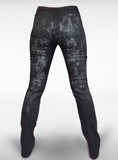 gunmetal-pants-women-cyberpunk-skinny-cut-back | HybridPunkBerlin