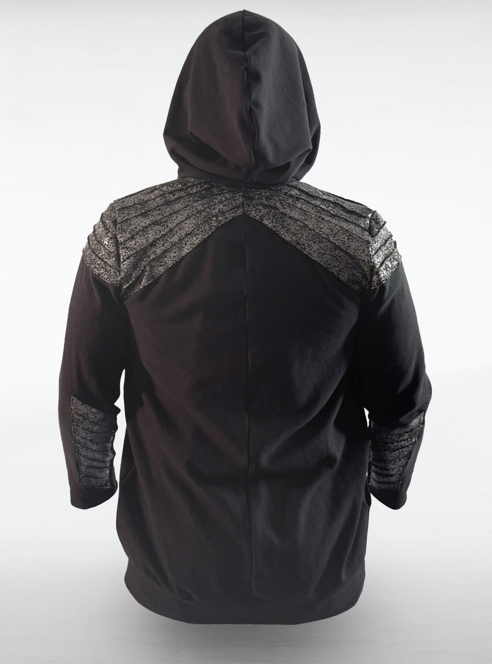 hoodie-gunmetal-men-back-side | HybridPunkBerlin