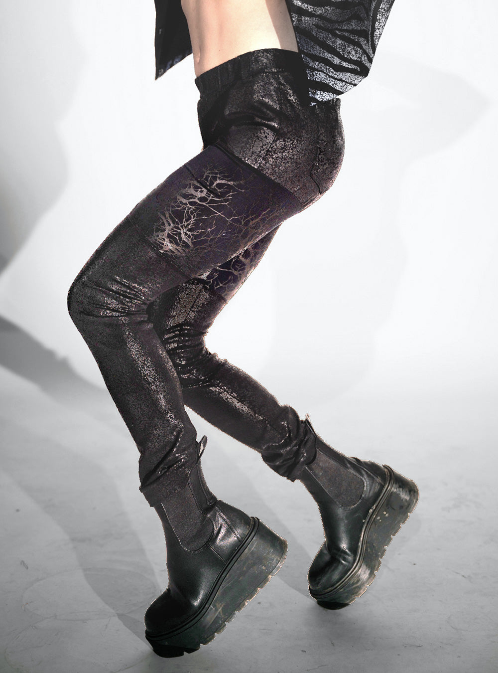 leather-leggings-cyberpunk-women-black-hpb | HybridPunkBerlin